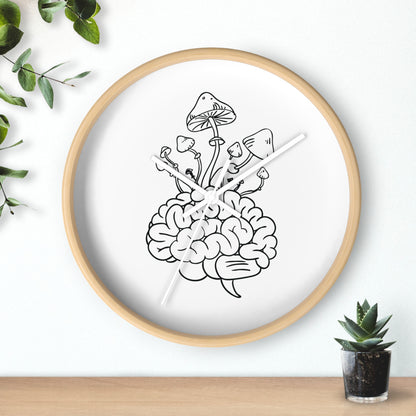 Mushrooms on the Mind.Wall Clock