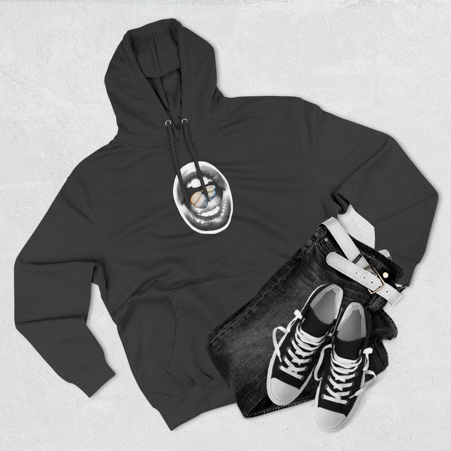 Cream Soda Cubensis Hoodie — Surreal Fungi Photo-Real Graphic Fleece