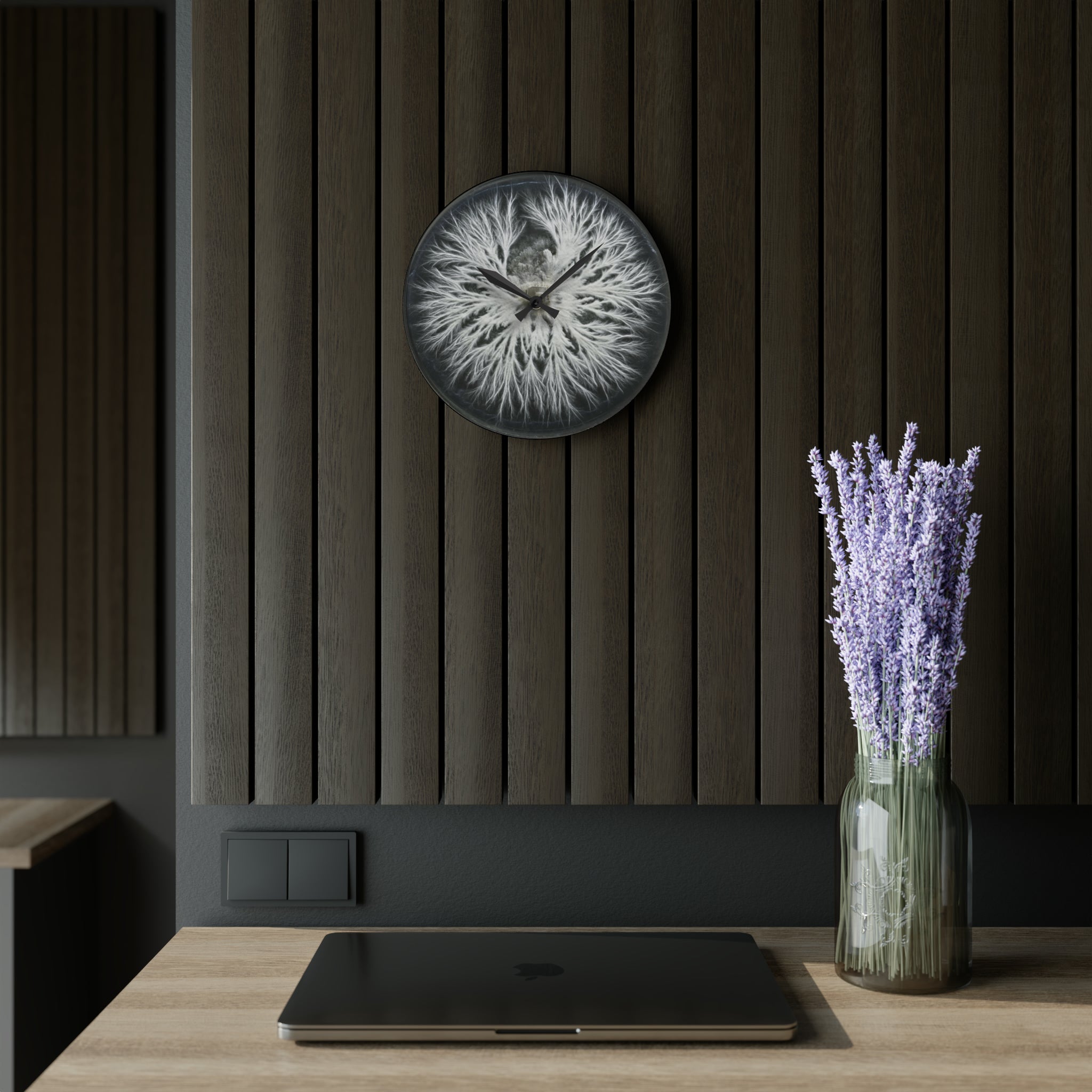 Specimen Plate — Mycelium Wall Clock