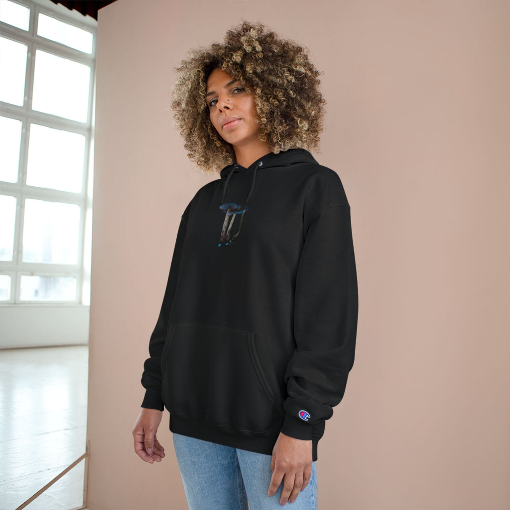 Champion Hoodie — Minimal Dripping Paint Logo Pullover