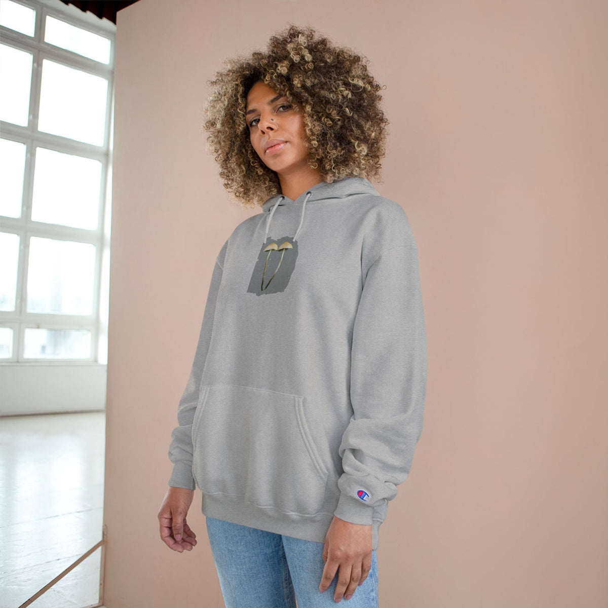 Hoodie — Minimal Two Owls Chest Graphic Cozy Champion-Style Pullover