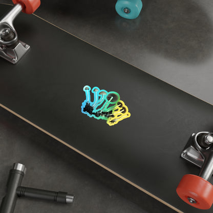 Holographic Mushroom Sticker — Die-Cut