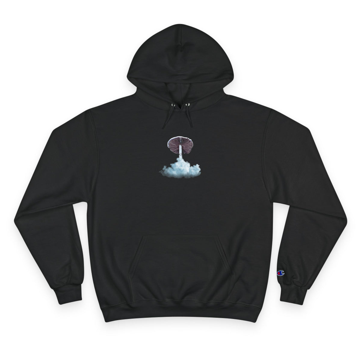 Mushroom Cloud Hoodie — Subtle Vapor Explosion Graphic