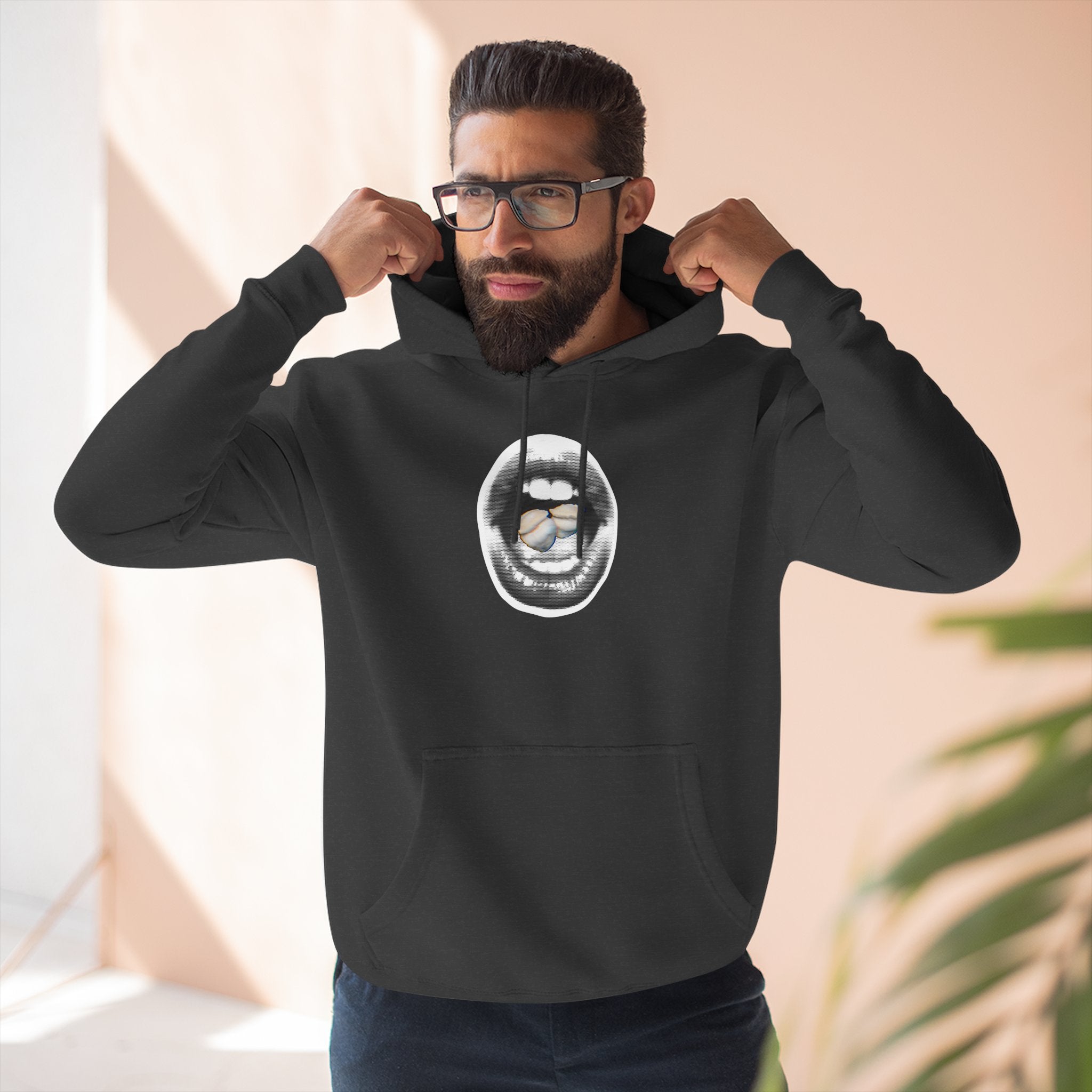 Cream Soda Cubensis Hoodie — Surreal Fungi Photo-Real Graphic Fleece