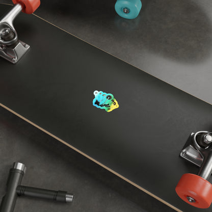 Holographic Mushroom Sticker — Die-Cut