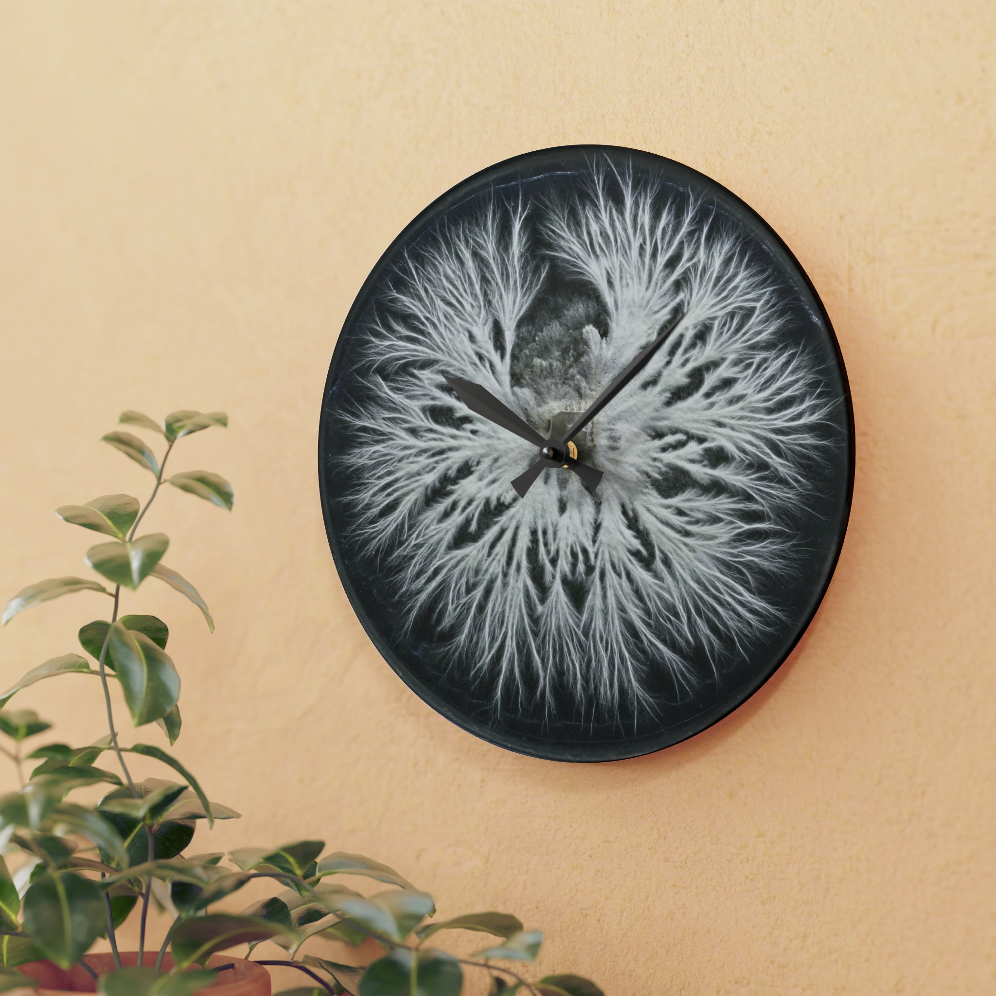 Specimen Plate — Mycelium Wall Clock