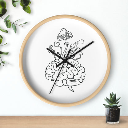 Mushrooms on the Mind.Wall Clock