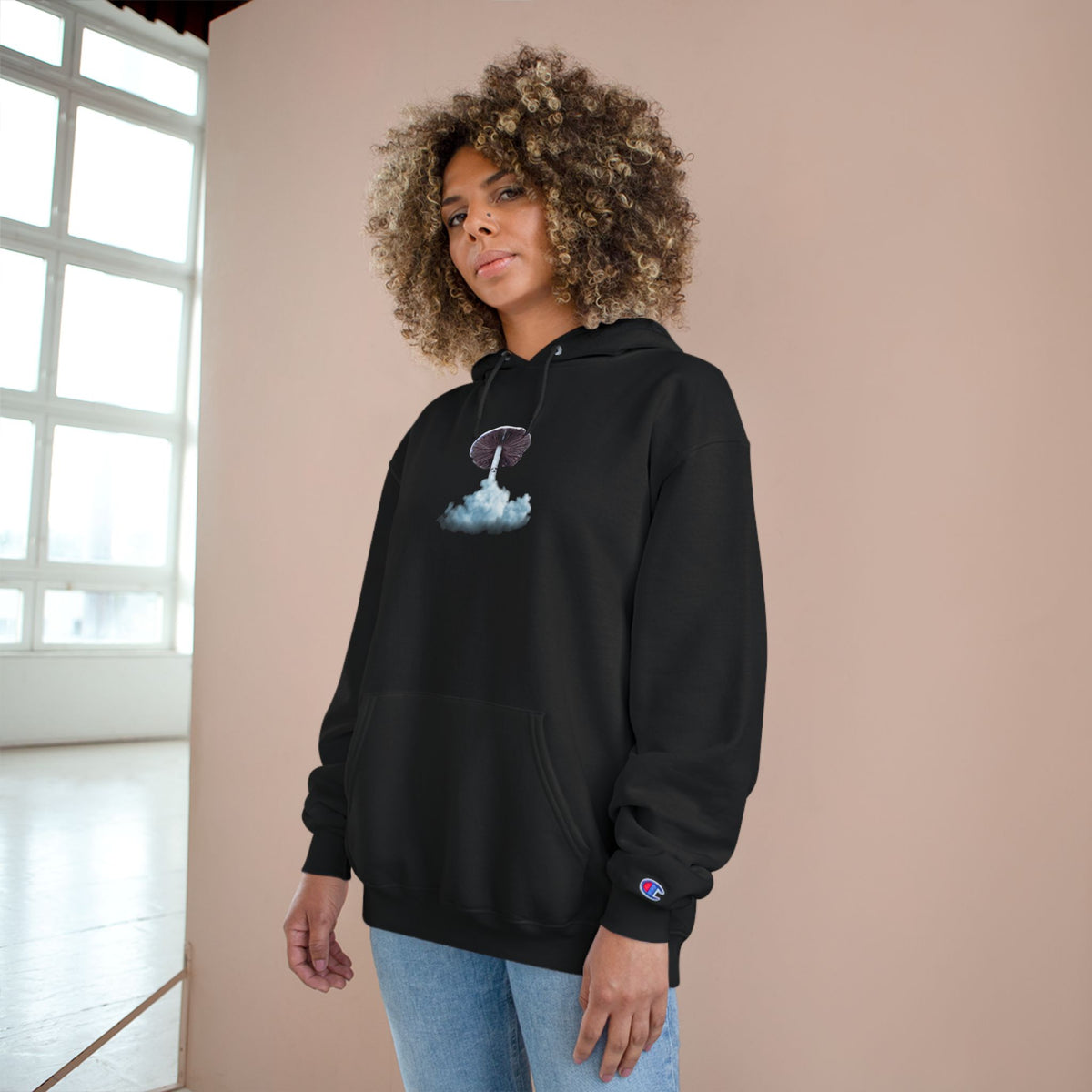 Mushroom Cloud Hoodie — Subtle Vapor Explosion Graphic