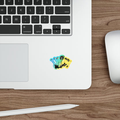 Holographic Mushroom Sticker — Die-Cut