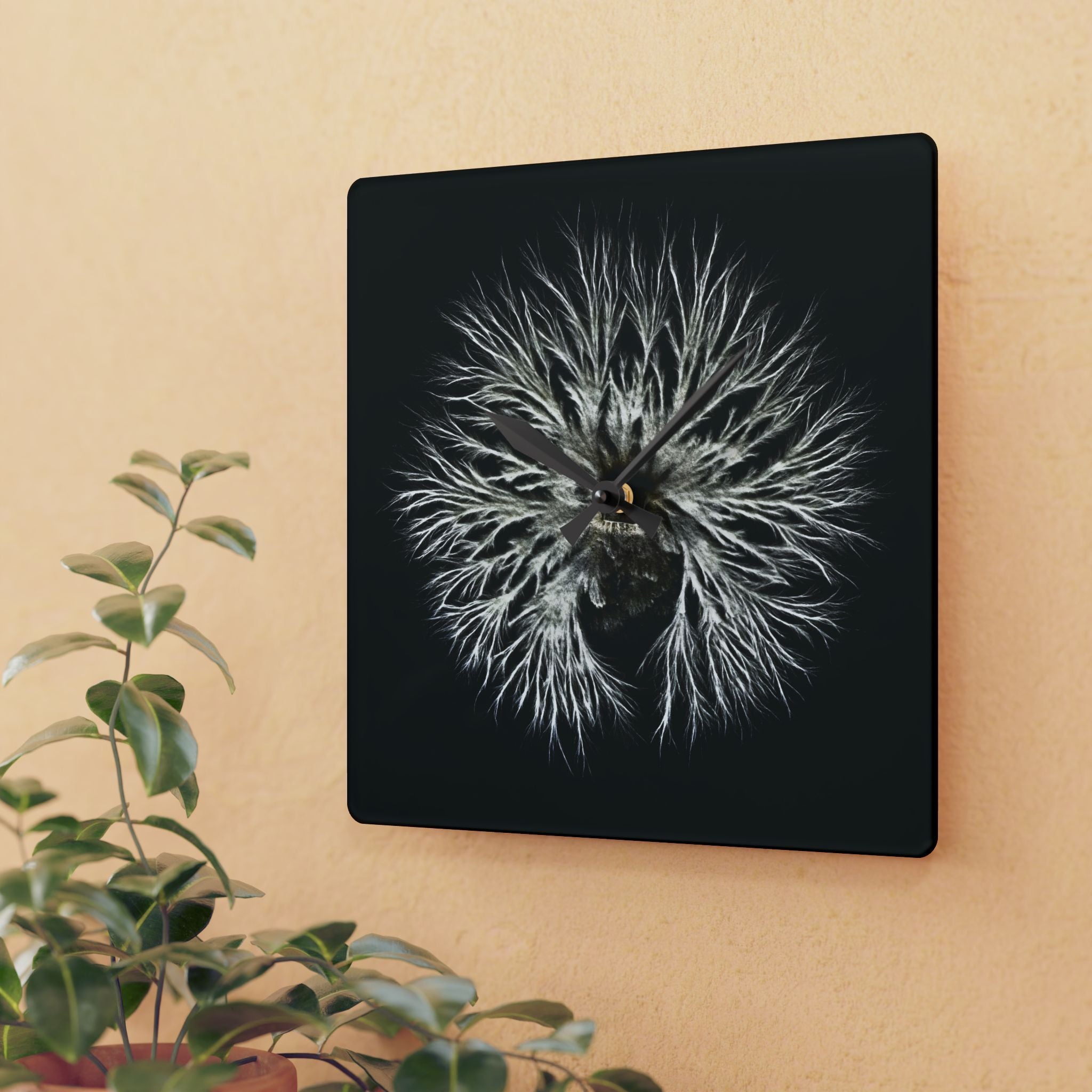 Cultured Specimen No.1 — Mycelium Wall Clock