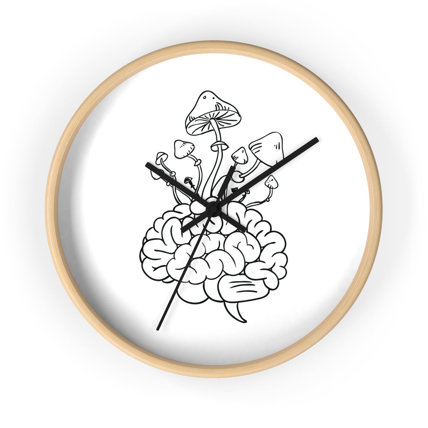 Mushrooms on the Mind.Wall Clock