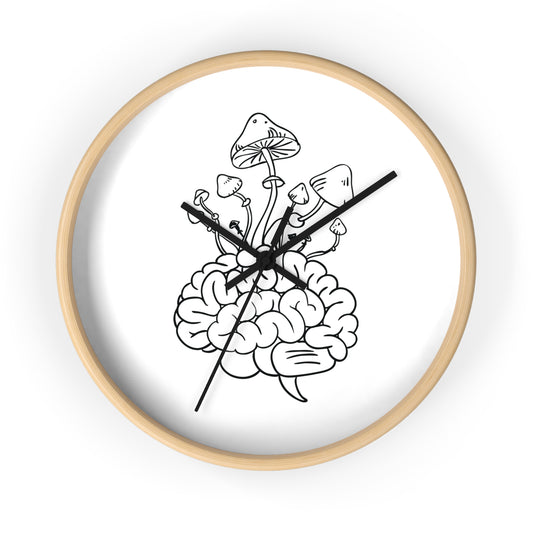 Mushrooms on the Mind.Wall Clock