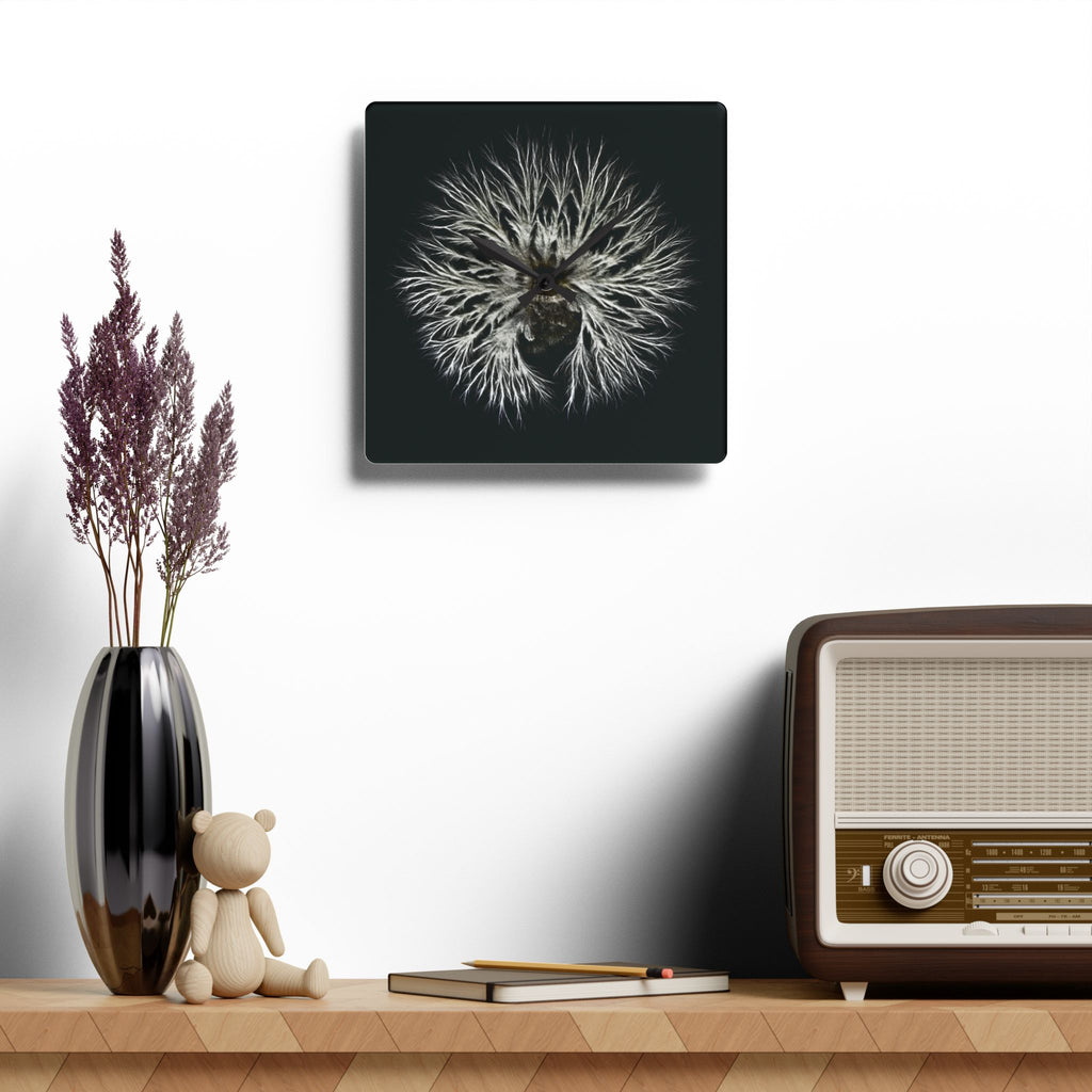 Cultured Specimen No.1 — Mycelium Wall Clock