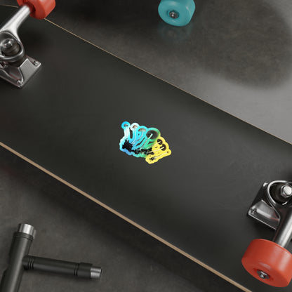 Holographic Mushroom Sticker — Die-Cut